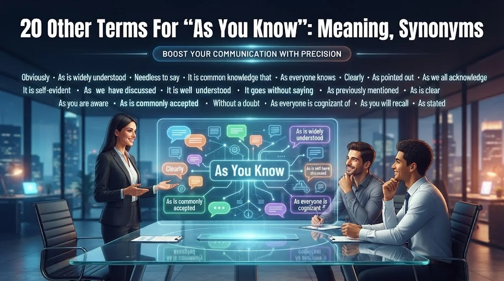 Other Terms For “As You Know”: Meaning, Synonyms