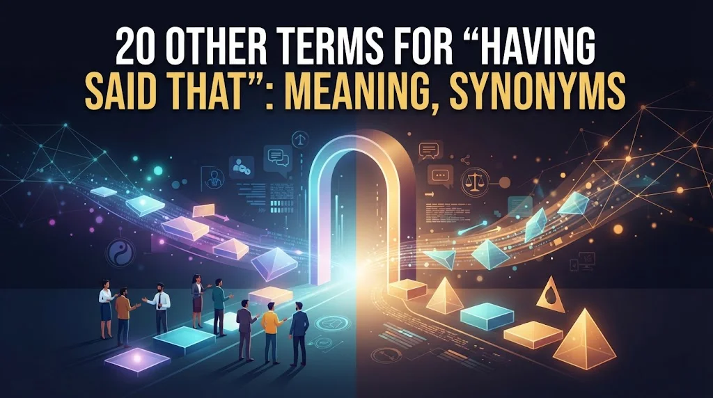 Other Terms For “Having Said That”: Meaning, Synonyms