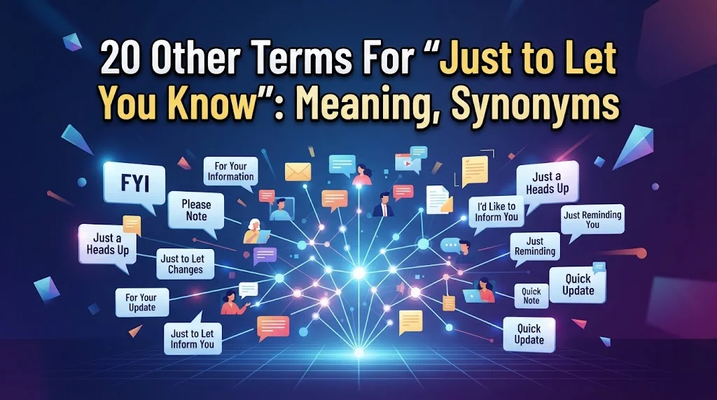 Other Terms For “Just to Let You Know”: Meaning, Synonyms