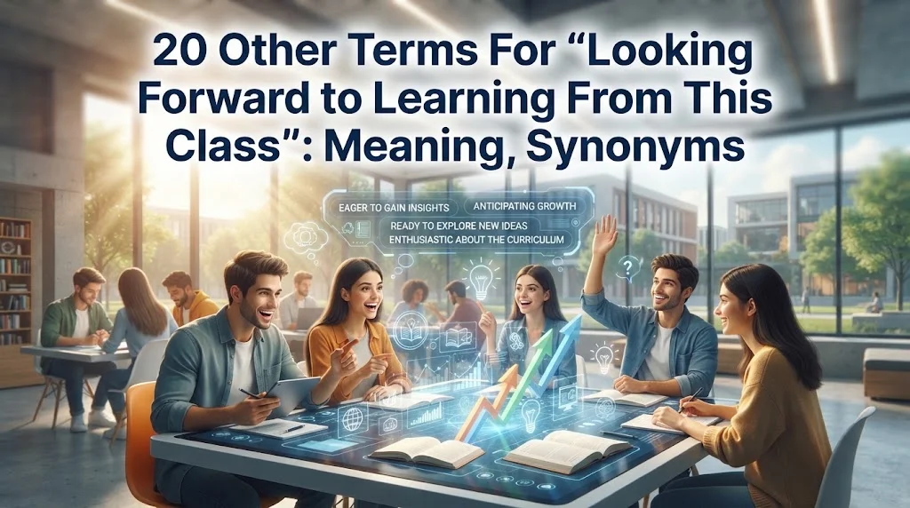 Other Terms For “Looking Forward to Learning From This Class”: Meaning, Synonyms