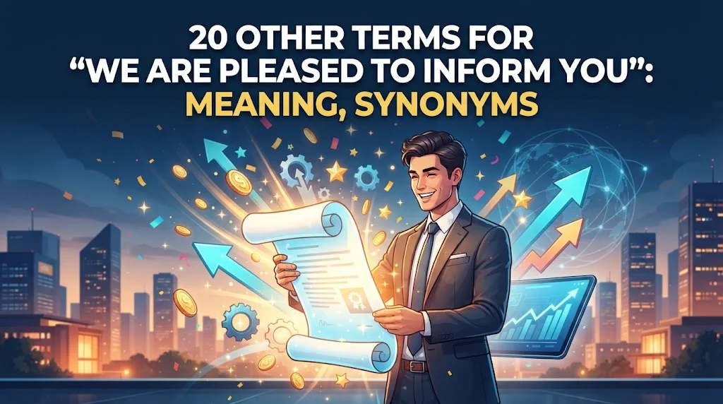 Other Terms For “We Are Pleased to Inform You”: Meaning, Synonyms