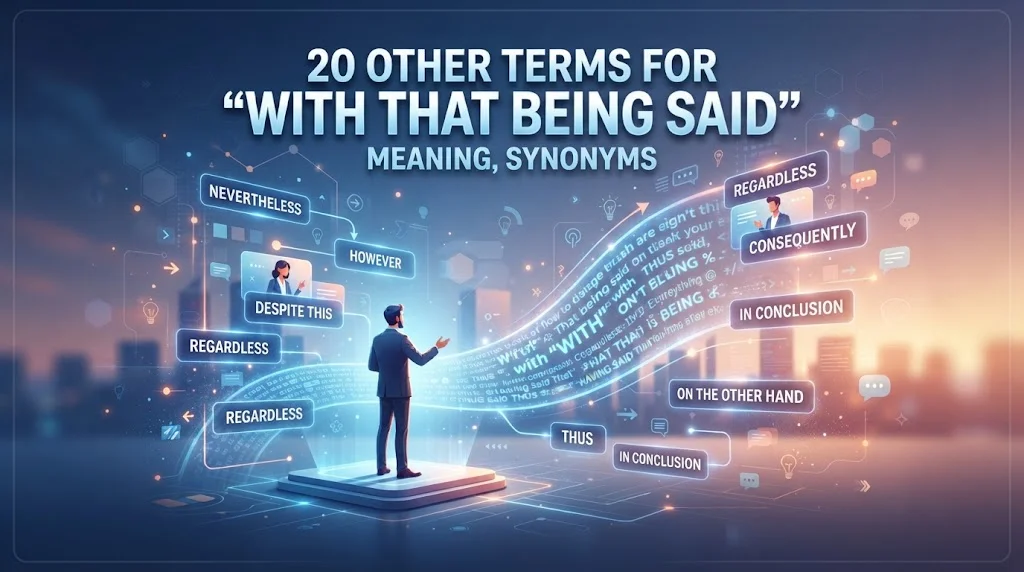 Other Terms For “With That Being Said”: Meaning, Synonyms