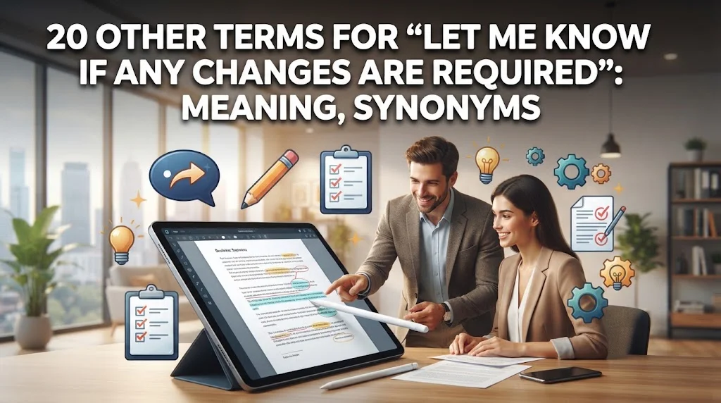 Other Terms For “Let Me Know If Any Changes Are Required”: Meaning, Synonyms